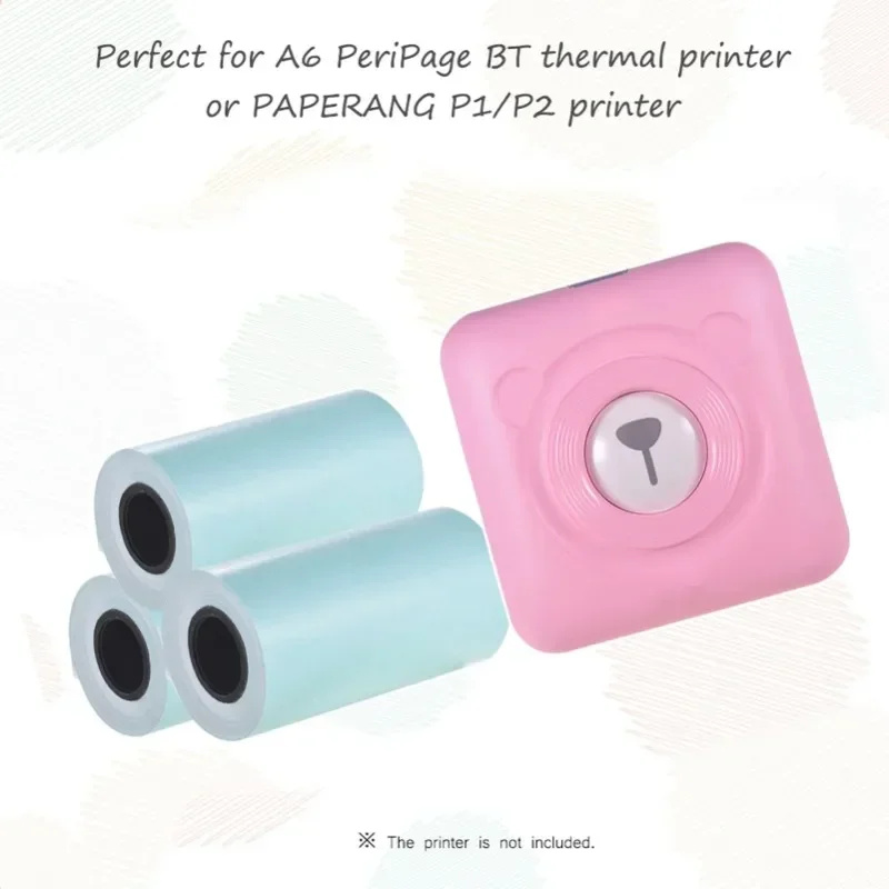 Printable Sticker Paper Direct Thermal Paper White Self-adhesive 57*30mm for PeriPage A6 PAPERANG P1/P2 Mini Photo Printer