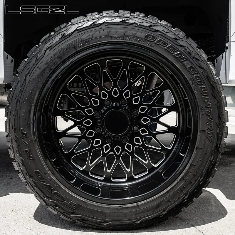

LSGZL Deep Dish Rims 20x10 22x12 22x14 24x12 24x14Super Single Wheels6x139.7 6x5.5 8x6.5 8x180 10x225Forged Truck Wheels Offroad