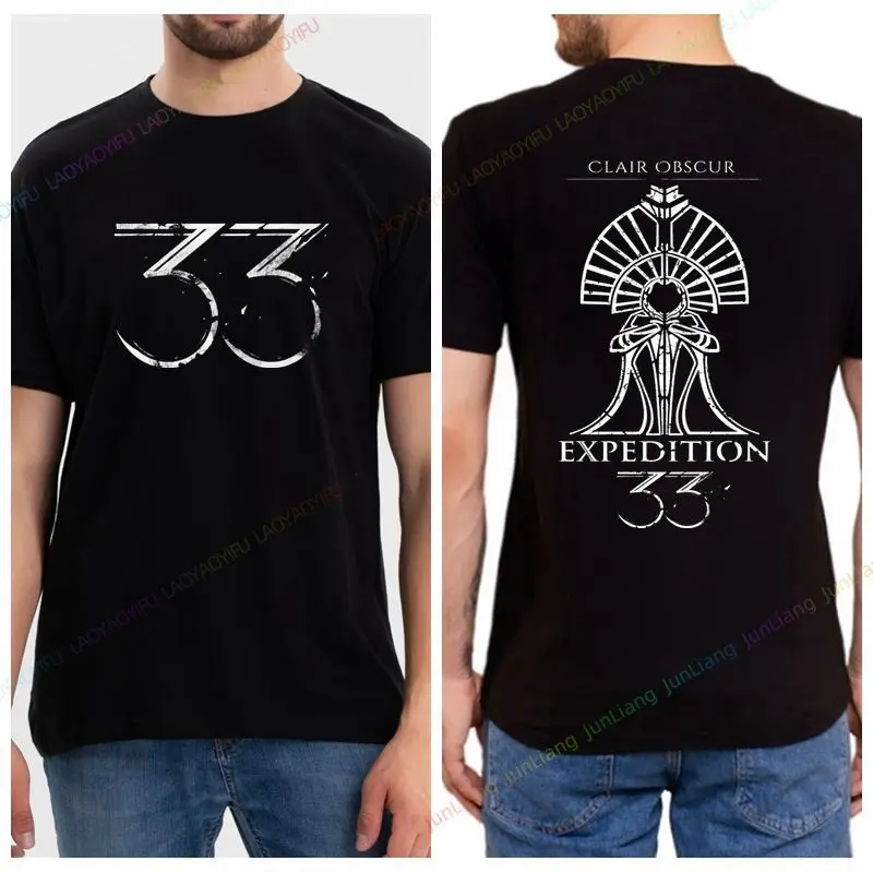 

Men's T-shirt Claire Obscur Expedition 33 Merch T-shirt Retro Gamer Gift New Design Game Fan Clothes Gothic-style Top