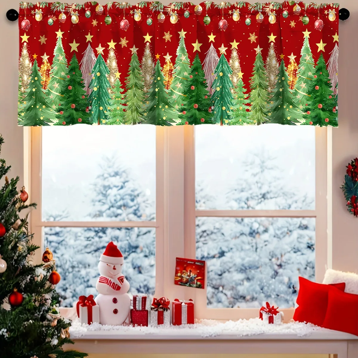 عيد الميلاد ستائر قصيرة الستائر عيد ميلاد سعيد زينة للمنزل 2025 عيد الميلاد نافيداد المطبخ غرفة نوم الحلي السنة الجديدة 2026 #2