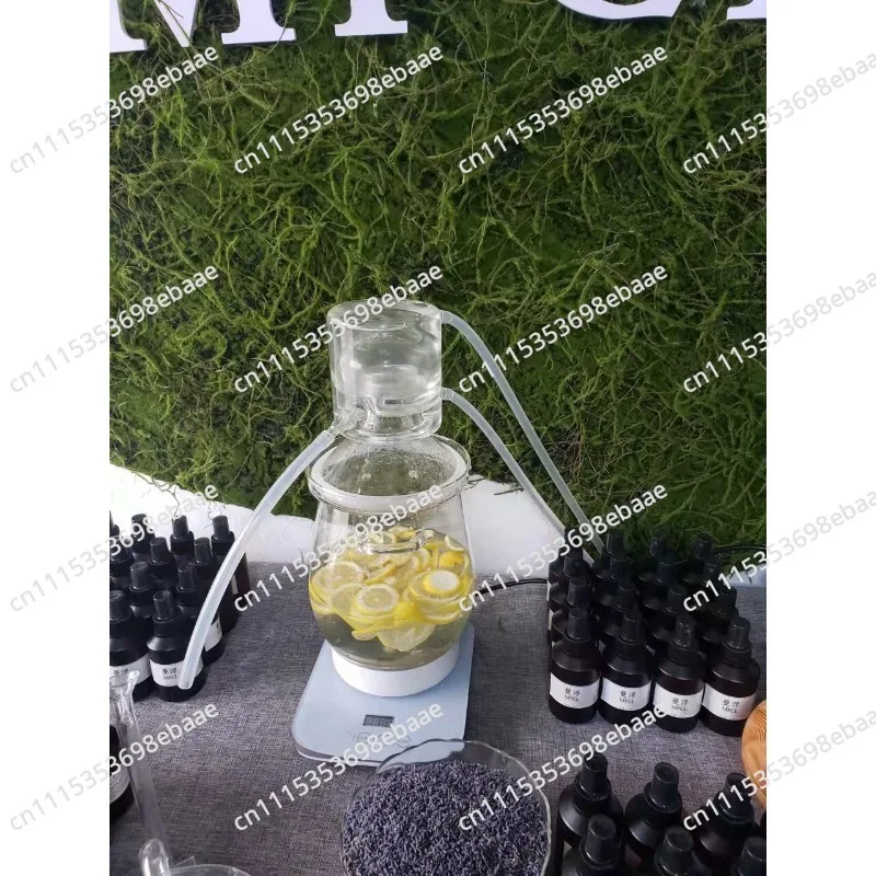 Mini Glass Distiller Electric Heating For Home Hydrosol Essential Oil Extraction Wine Brewing Aroma Making