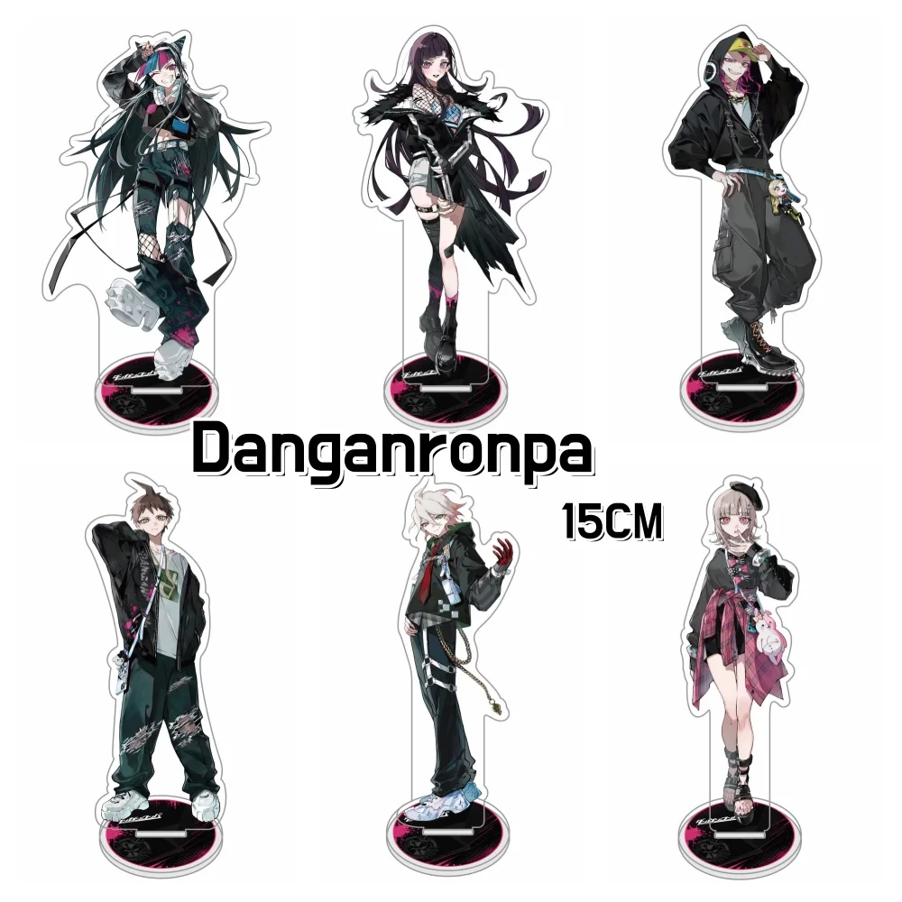 HOT Danganronpa Junko Enoshima 15cm Acrylic Stand Anime Figure Display Ornament Key Chain Bag Pendant Gift