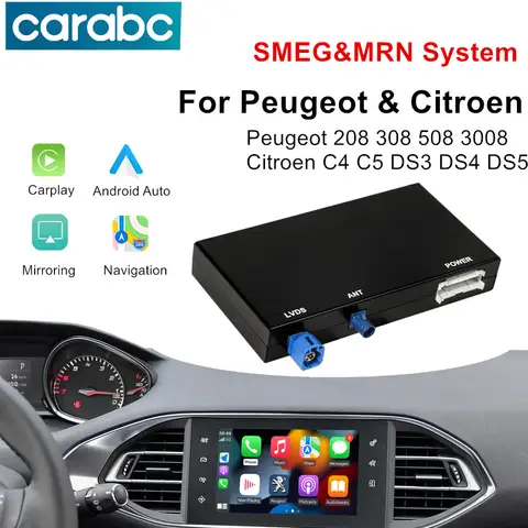 Para Peugeot Citroen SMEG 208 308 508 3008 C4 DS3 DS5 inalámbrico Carplay Android navegación automática cámara de marcha atrás mejorada espejo