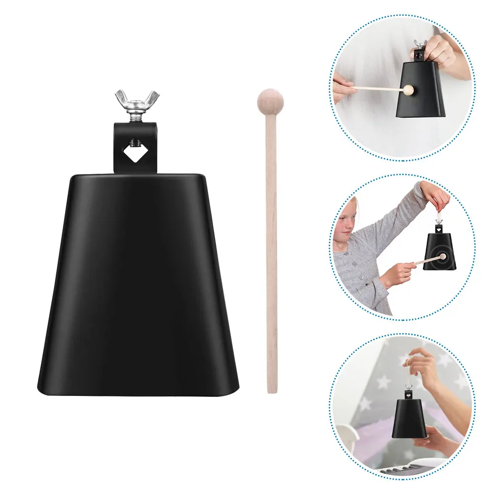

1Set Metal Cow Bell Professional Small Percussion Instrument Educational Musical Instrument Drum Accessory Stick Kit