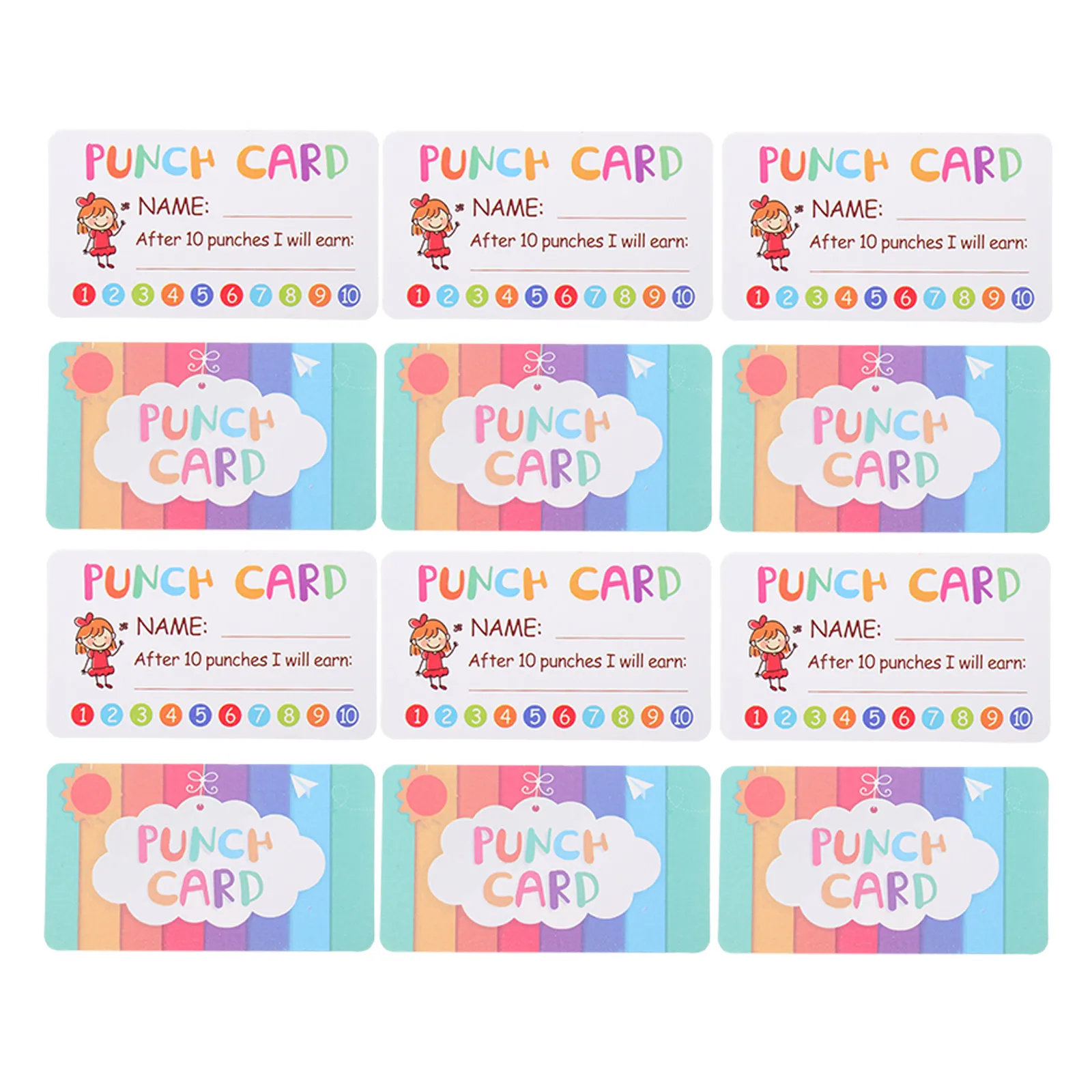 150pcs Adorable Cartoon Reward Cards For Motivational Punch Cards Encouraging Learning Tools For Classroom Business Use