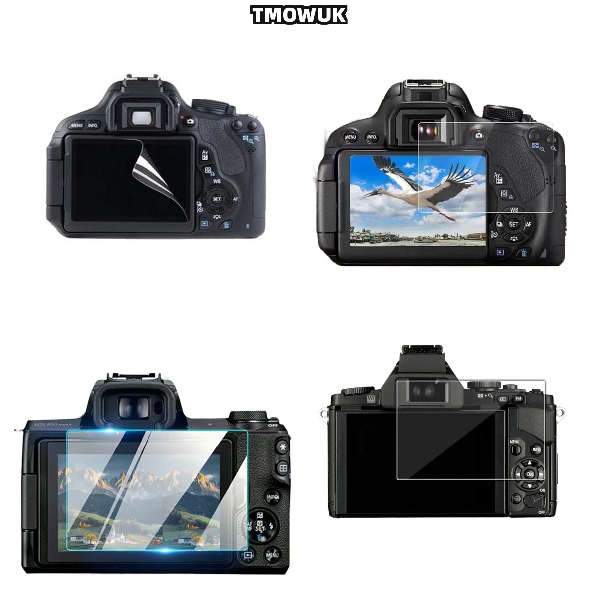 

For Canon 1200D 1300D 1500D 2000D DSLR Camera Screen Protector Tempered Glass Film HD Clear 9H Hardness Anti-Scratch