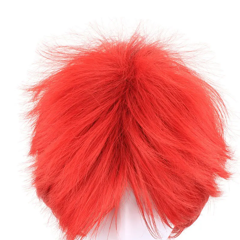 Peluca de baloncesto de Kuroko Seijuro Akashi peluca corta de pelo rojo con puntas para Cosplay