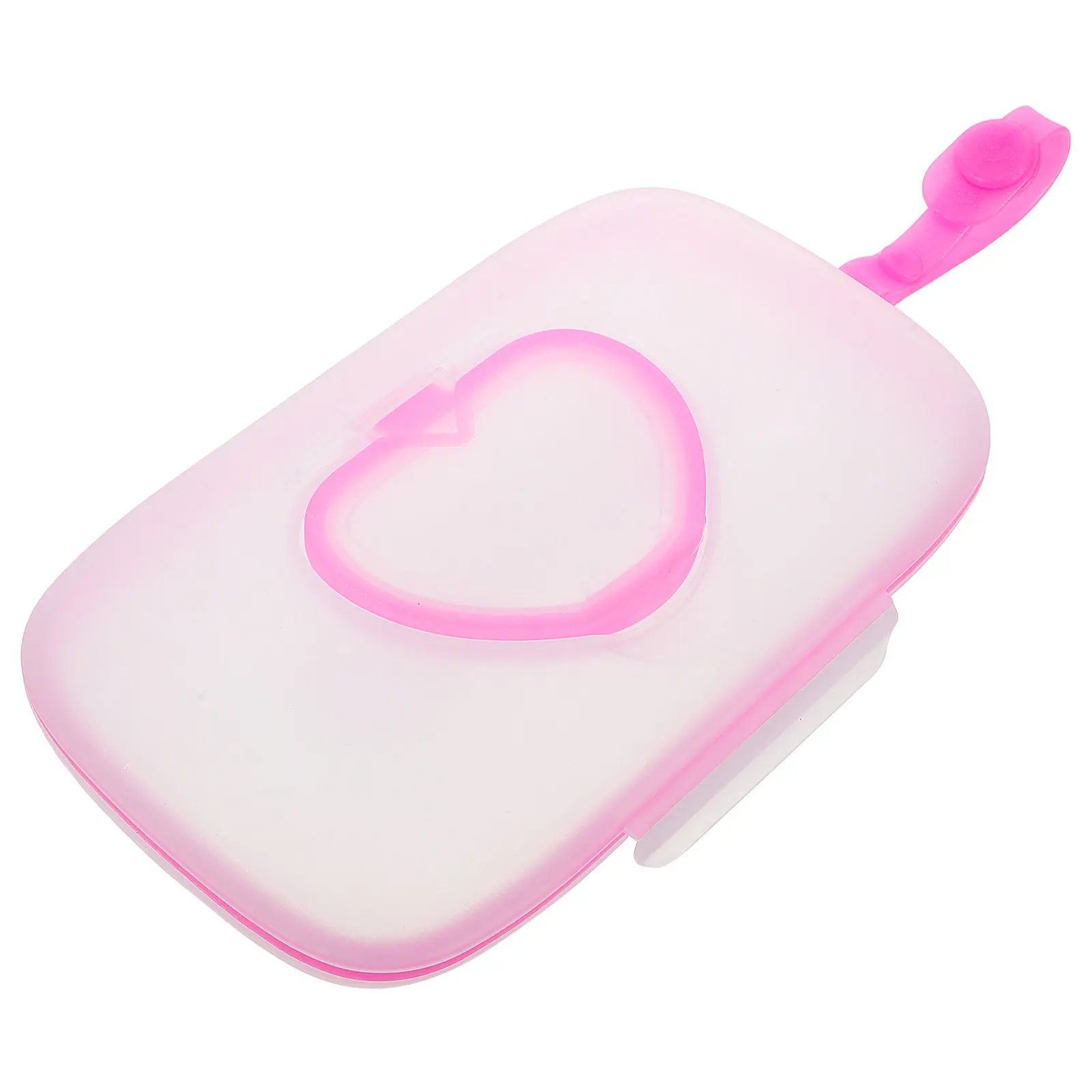 Baby Portable Hand Wipes Dispenser Heart Shape Refillable Lightweight Compact Travel Baby Wipes Holder for Car Diaper Bag view 3