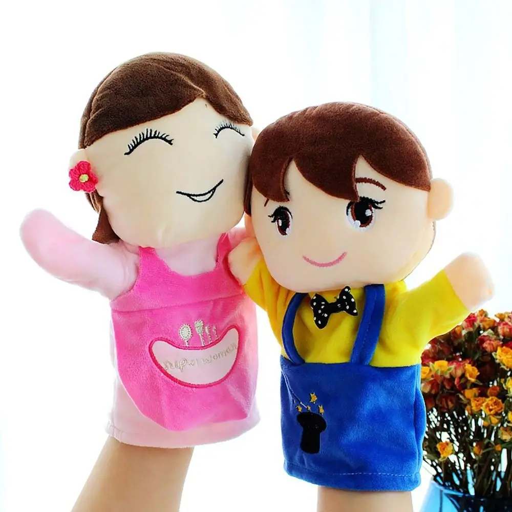 Soft Plush Storytelling Puppet สมาชิกครอบครัว 25 ซม.Story หุ่นมือการ์ตูนหุ่นนิ้วมือของเล่น