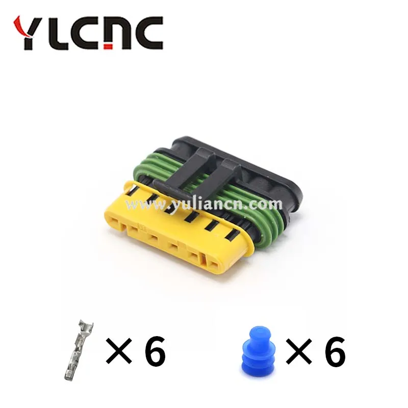 YLCNC factory direct sales 1Set 6Pin Automotive Engine Cooling System Connector Wiring Harness Plug 15344031