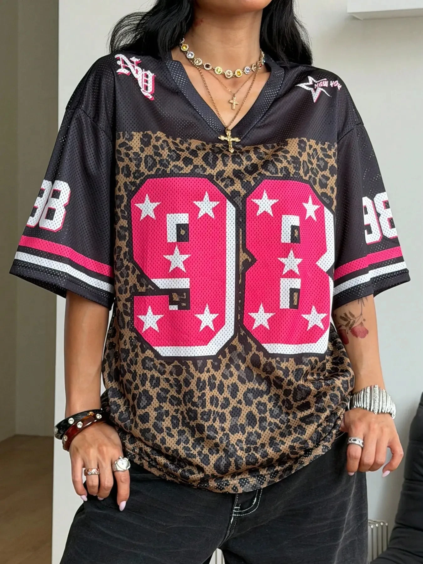 تيشيرت نسائي كاجوال بطبعة الفه - مراجعة Women'S Fashion Rugby Top وسعره