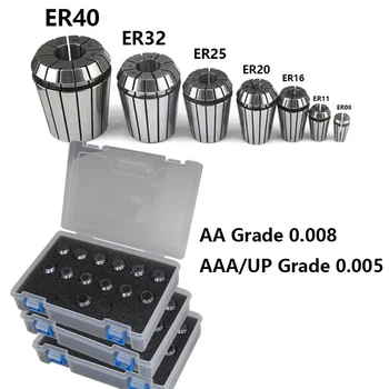 ER11 ER20 ER20 ER20 ER32 ER40 Set ER Spring Collet Chuck A 0.015mm AA 0.008mm CNC Milling Tool Holder Engraving Machine