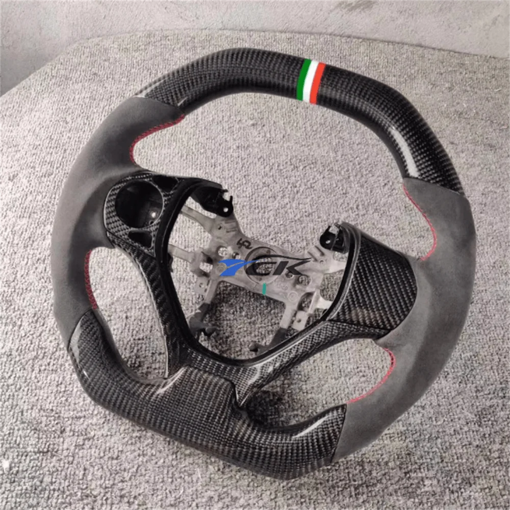 

Customized Carbon Fiber black leather Steering Wheel for 2012 2013 2014 2015 HONDA CIVIC
