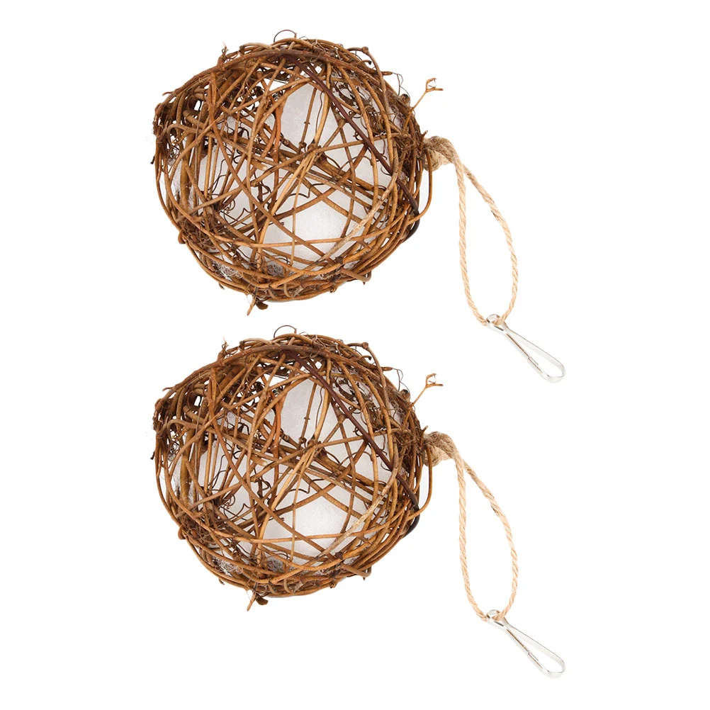 2 Pcs Bird's Nest Material for Cage Nests Parakeets Birdhouse Canary Canaries Feeder Planet Earth Duck Toy