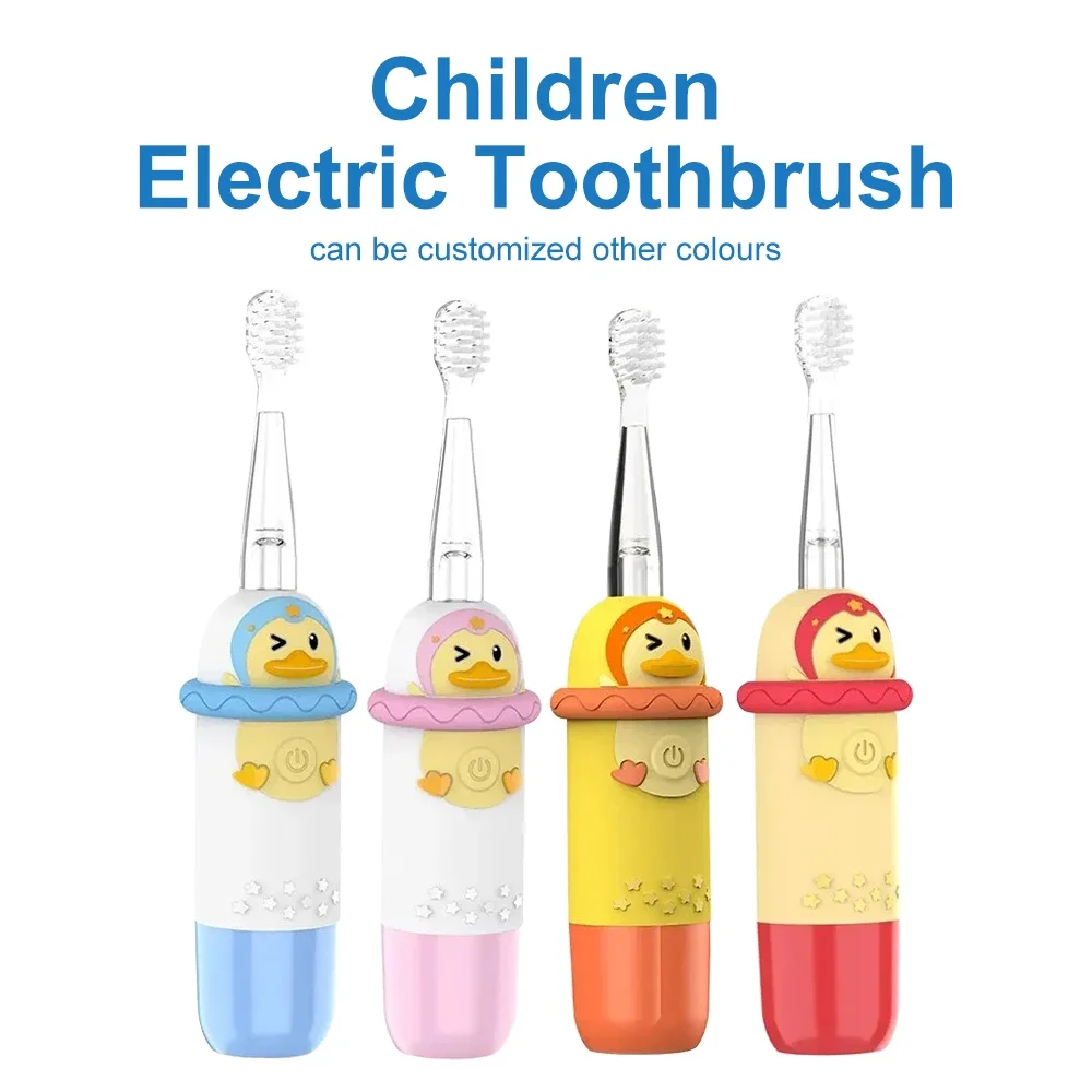 

Children Electric Toothbrush IPX7 Waterproof Toothbrush With Replacement Head Cartoon Lightable Electric Toothbrush