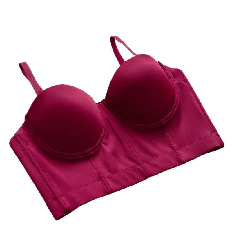 سترة بحمالات جديدة لعام 2025 مع وسادة صدر مع حلقة فولاذية داخل الصدر ملفوفة على شكل أنبوب علوي ملابس داخلية بكتف كلمة واحدة ملابس داخلية #5