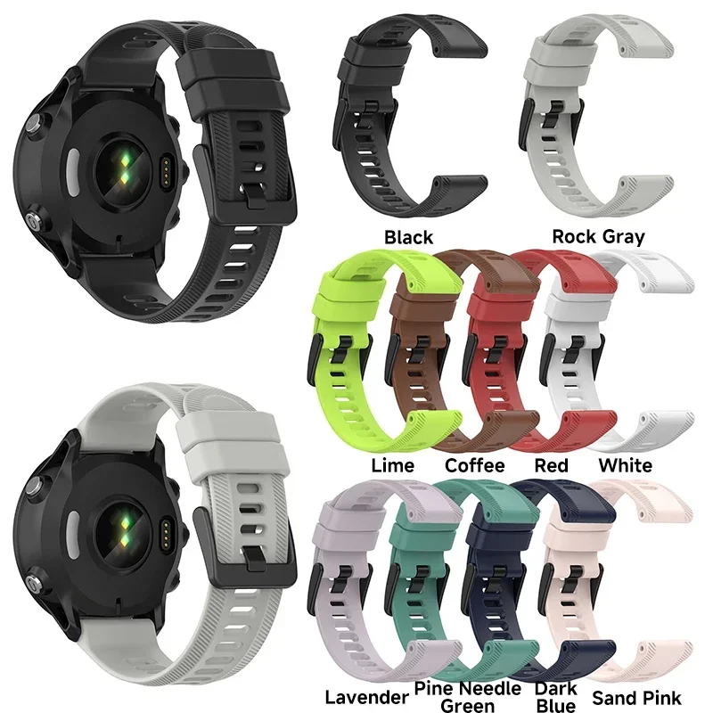Sports Silicone Strap For Garmin Forerunner 965 955 Solar 945 935 745 Strap Watch Band 22mm Replacement Wristband Bracelet