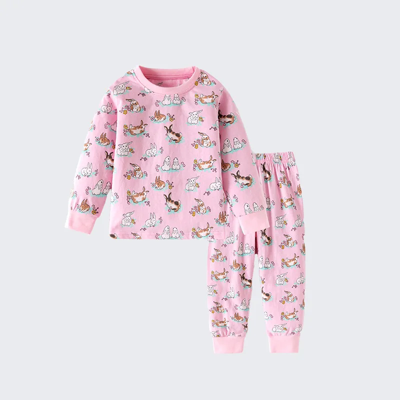 

Little buddyGirls' Set Autumn Winter New Home WearTT-shirt with elastic waist and cute print pants