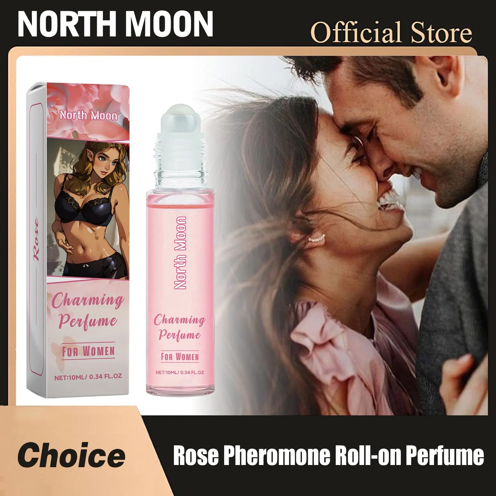 Women Pheromone Roll-On Perfume Increase Charming Floral Scent Lasting Fragrance Keep Freshing Romantic Dating Rose Light Perfum