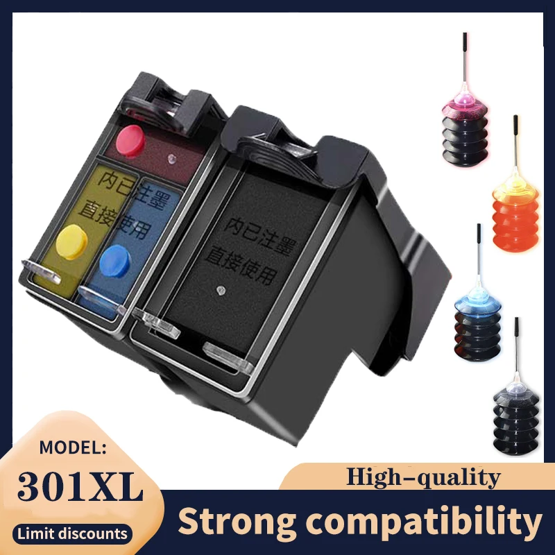 vilaxh For hp301 301xl Ink Cartridge hp301xl For Deskjet 1000 1010 1011 1012 1050 1051 1055 1056 1050a 1510 1511 1512 Printer