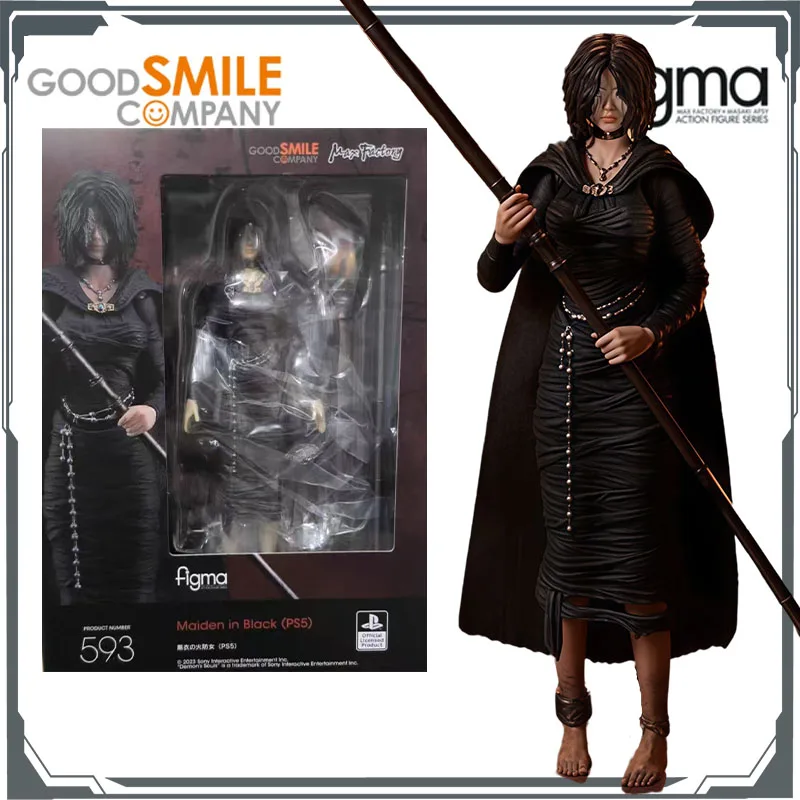 

GSC Original Figma The Fire Keeper в черной одежде, аниме-фигурки, игрушки для мальчиков, рождественский подарок, коллекционная модель, украшения