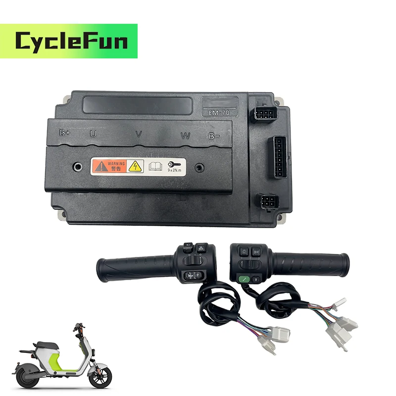 Votol EM70 70A تيار مستمر EM-70 1KW-2KW BLDC موجة جيبية تحكم مع T08 خنق ل QS منتصف محرك سكوتر كهربائي الدراجات النارية #1