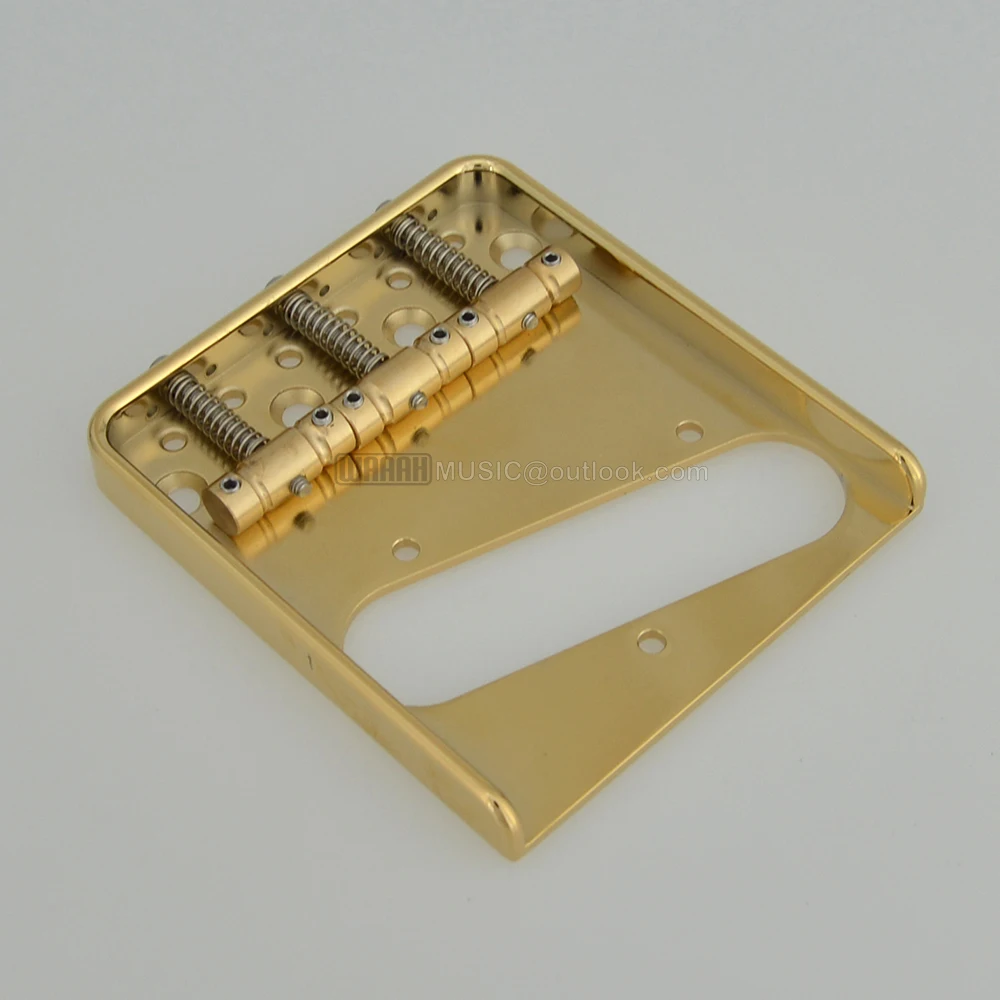 Electric Guitar Bridge Aluminum Alloy Base Brass Saddles 3-Saddles for TLcaster Style Guitar TL Bridge