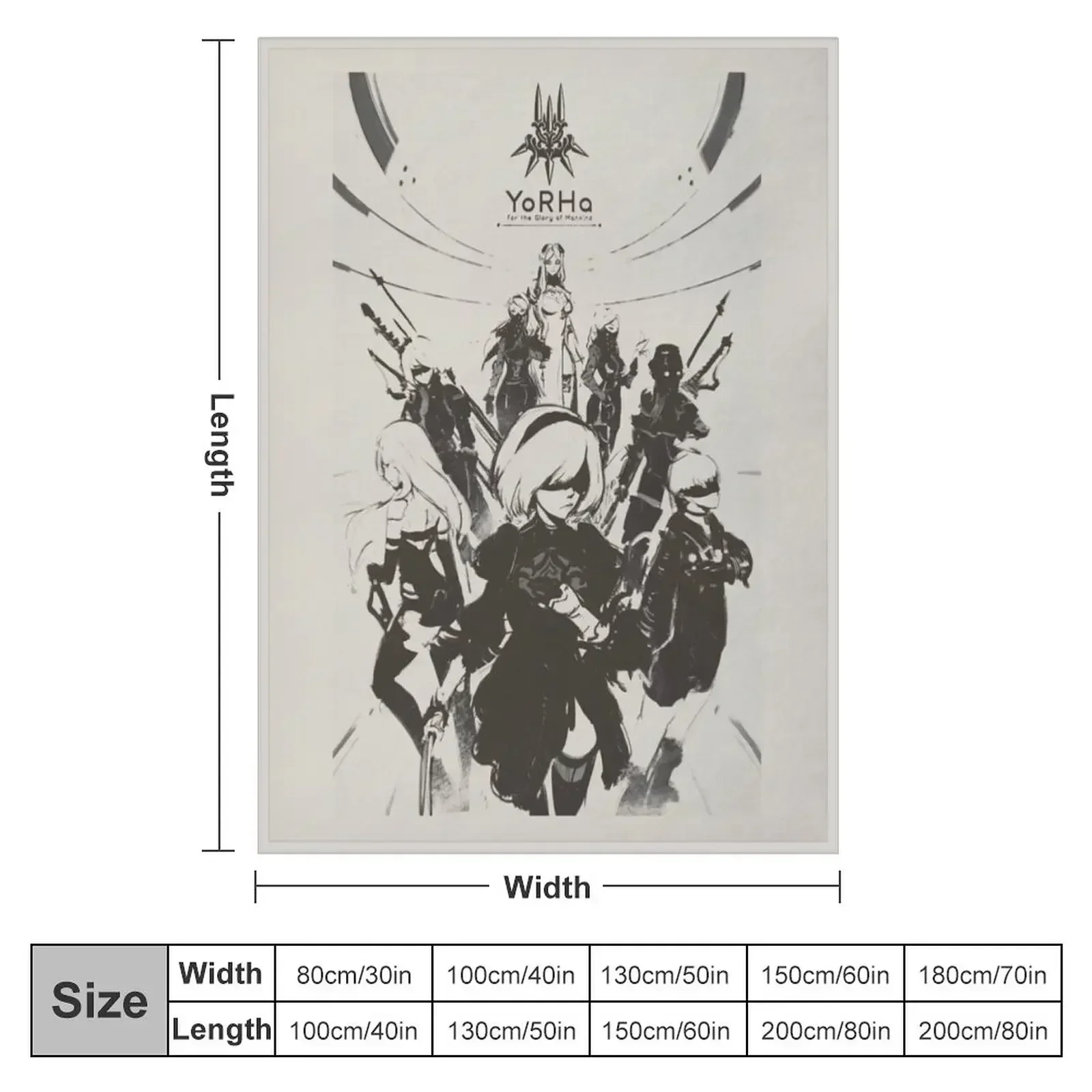 Nier Automata Collage Yorha Throw Blanket Bed covers Hairy Beach Blankets