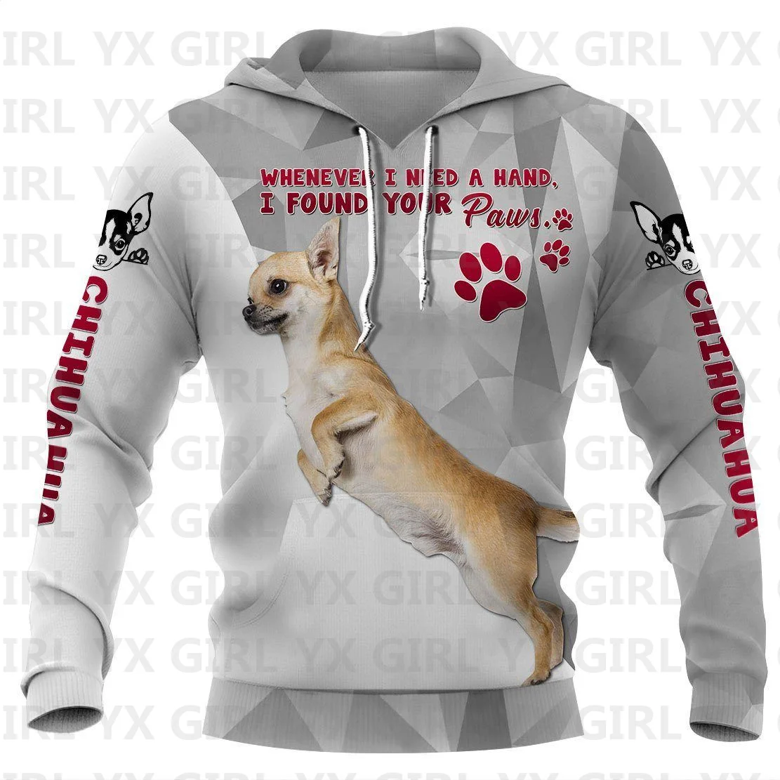 Beagle Paws/Border Collie Paws/Chihuahua Paws 3D Printed Hoodie Women For Men Pullovers Street Tracksuit Love Dog Gift