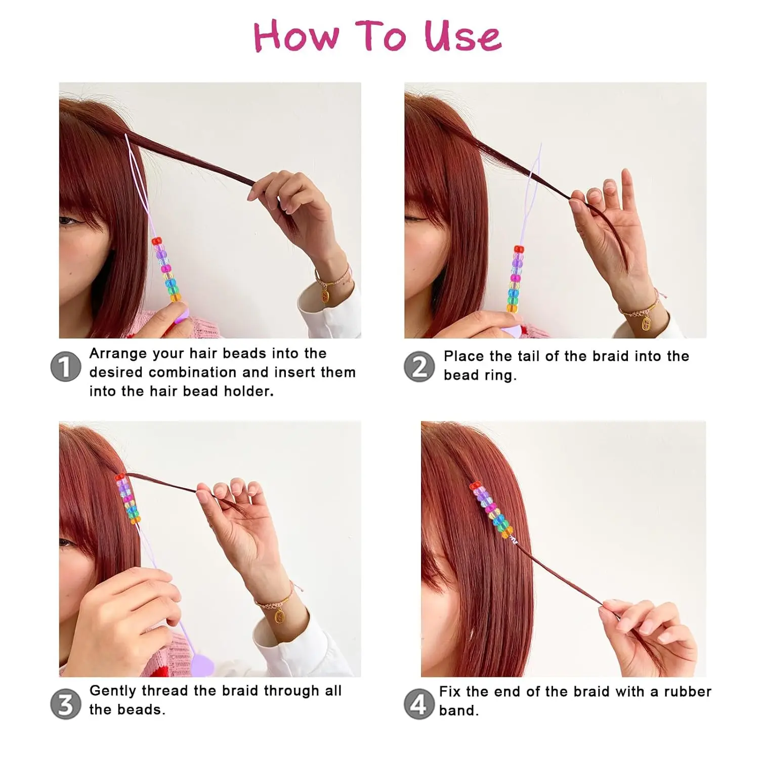 500PCS 9 × 6mm glitter small horse beads, 5 quick bead tools, suitable for hair accessories, jewelry, fashion gifts view 3