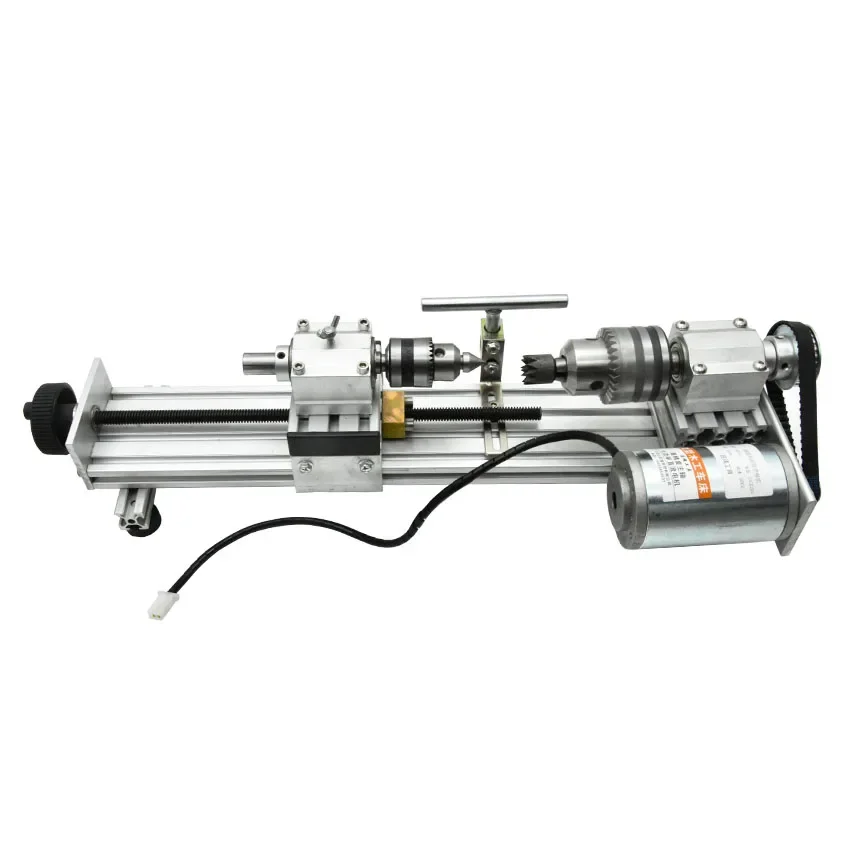 Lathe Polishing Machine Mini Metal Woodworking Lathe Stepless Speed Regulation High Precision Mini Lathe Beads Machine 220V 280W