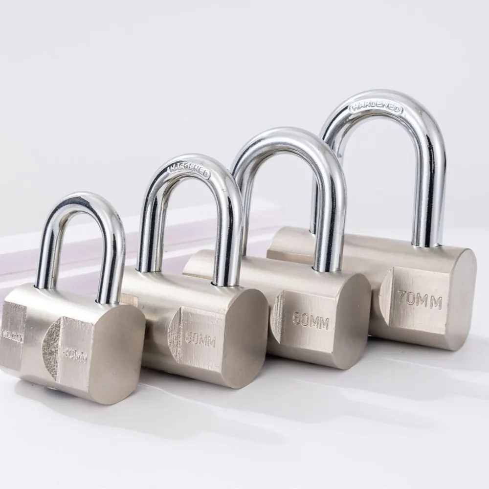 Stainless Steel Heavy Duty Padlock Waterproof Safely Security Lock Rust Proof with Keys Gate Locks
