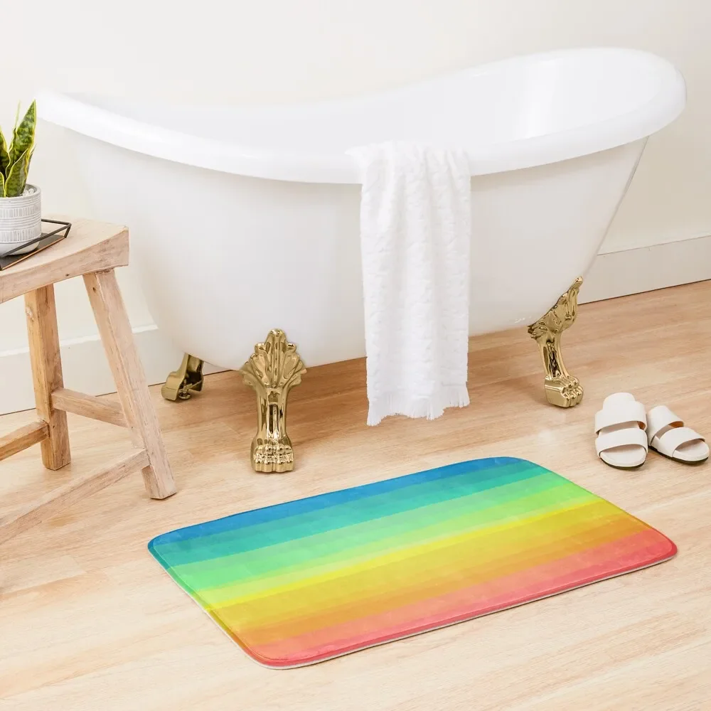 

Color palette or Rainbow shades Bath Mat Bathroom Rugs Accessories For Shower And Services Anti-Slip Bathtub Bathroom Deco Mat