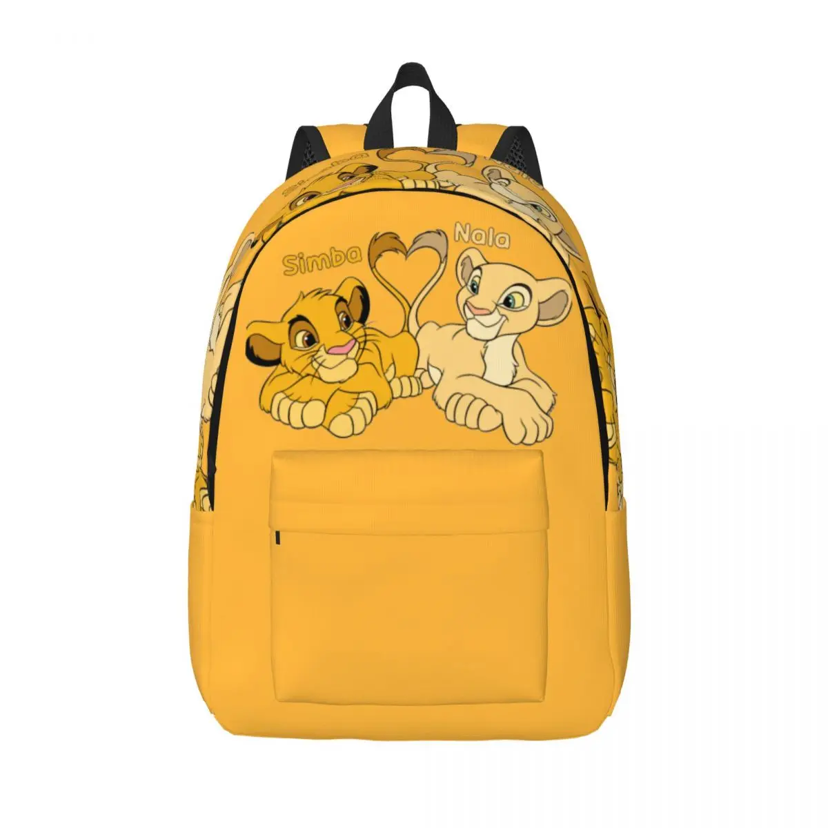 The Lion King Simba Nala Cartoon Backpack for Boy Girl Kids Student School Book Bags Daypack Preschool Primary Bag with Pocket