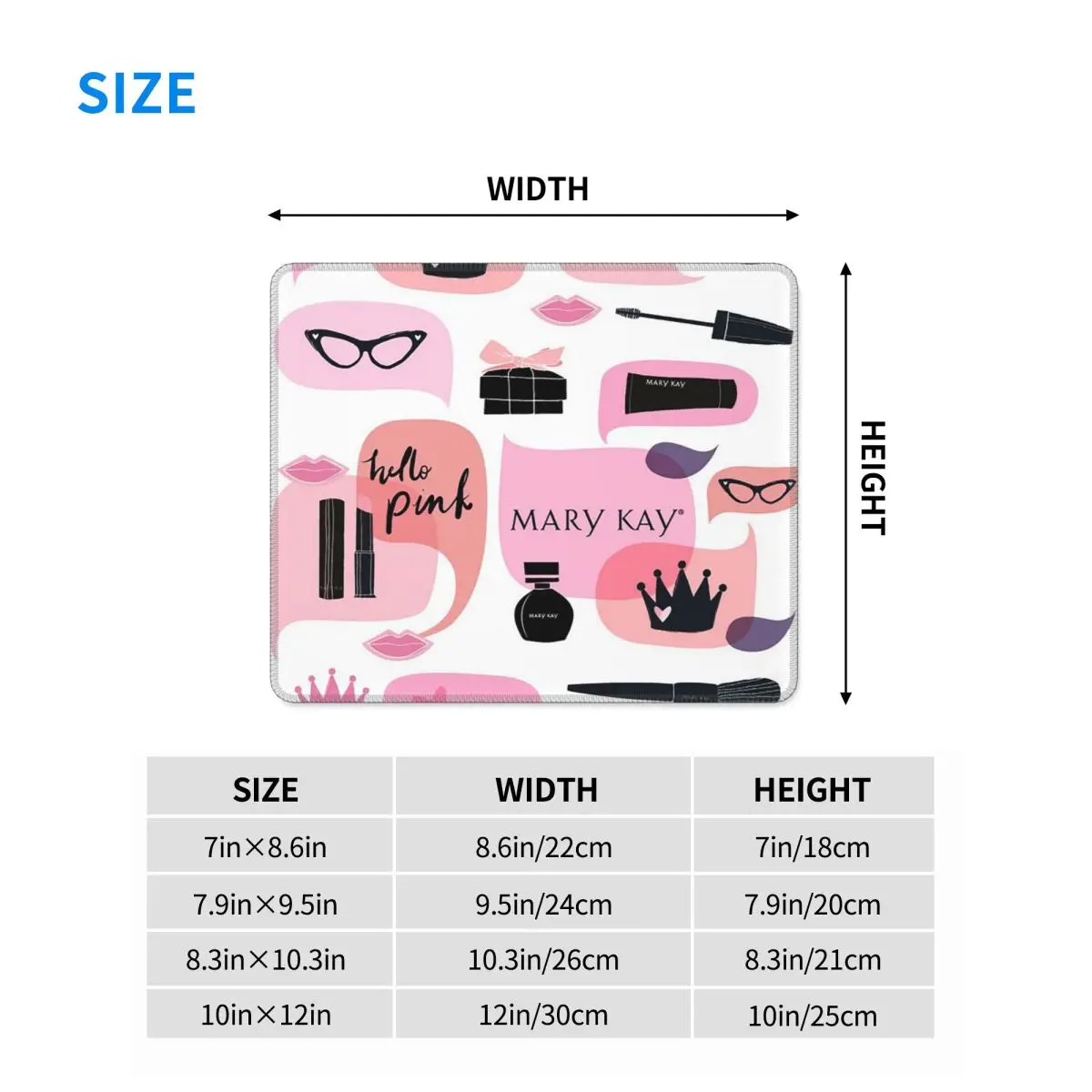 Mary kay cosméticos mouse pad teclado de computador mouse tapete gamer pc tapete de mesa de escritório