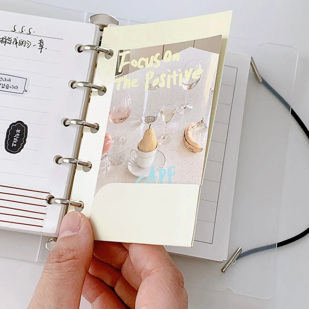 

8 Pieces Large M5 Ring Binder Pockets Versatile Scrapbook Insert Material For Budget Book ganization Storage