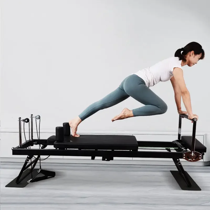 

Pilates Reformers Extended Version Foldable Yoga Bed Machine U Foldable Bed Equipment Metal Folding Pilates Reformer