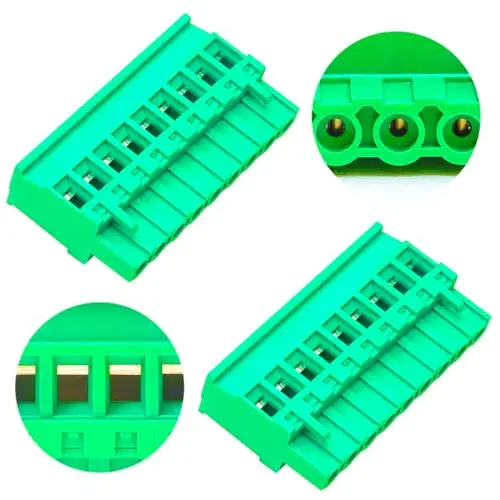 

5.0mm Phoenix Connector 9 Pin, Green PCB Screw Terminal Block Connector Screw Connection (2Pcs 5.0M-ZK-9P)