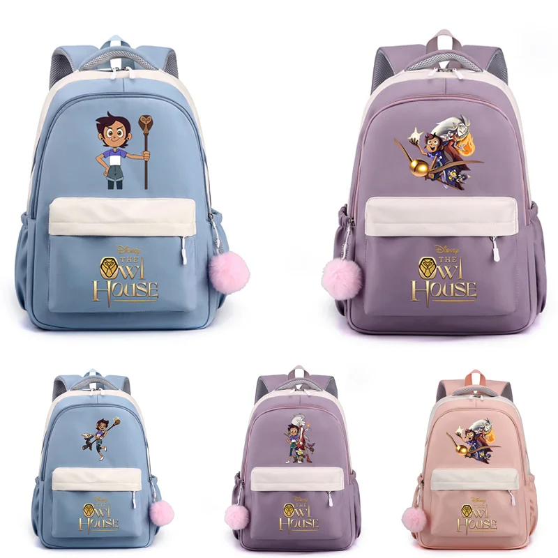 

MINISO The Owl House Cute Cartoon Backpack Teenager Kids Fashion Male Female Student School Bag Waterproof Knapsack Mochila