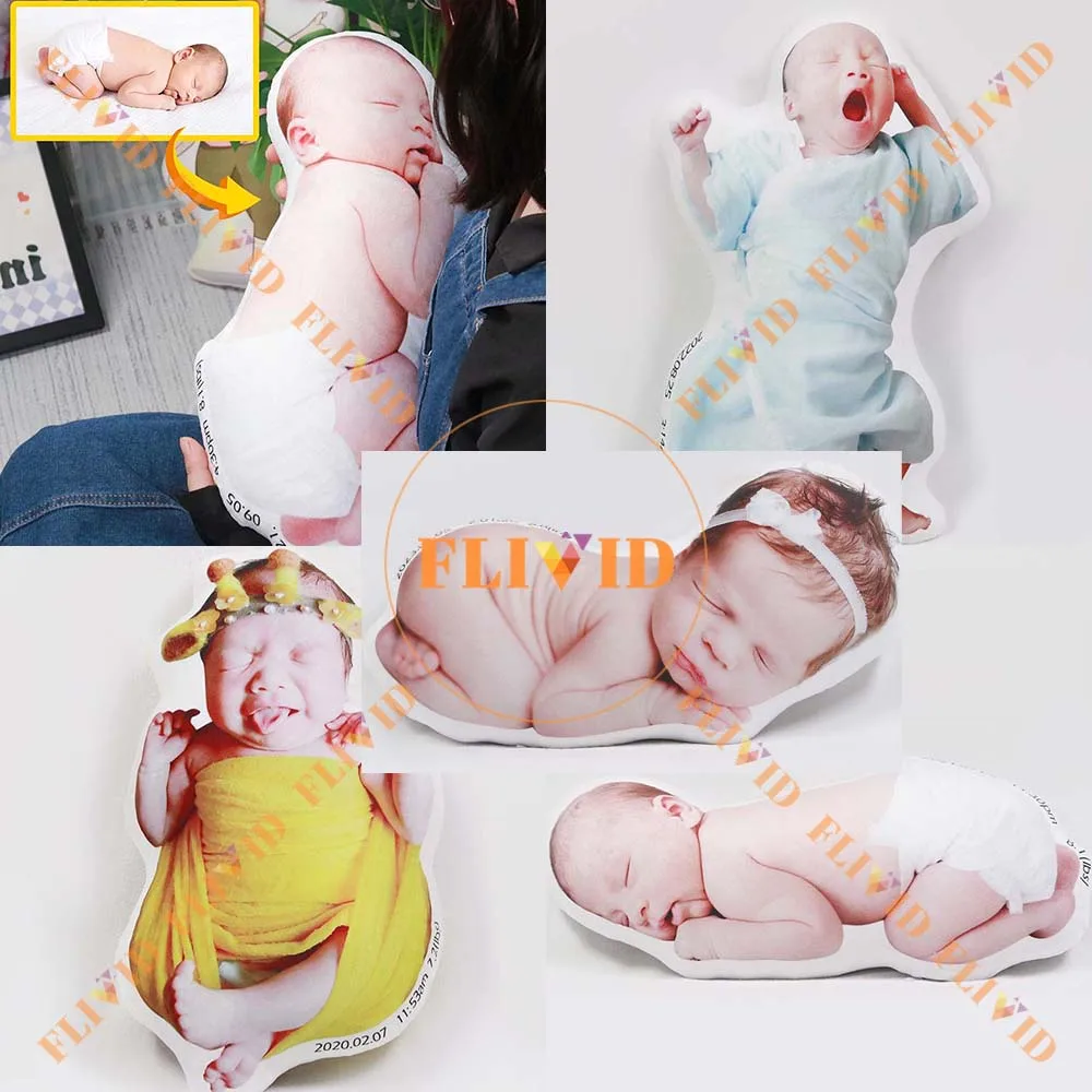 

Custom 3D Baby Kids Portrait Photo Pillow,Personalized Animals Pillow,Lover Memorial Cushion Creative Gift Sofa Throw Pillow