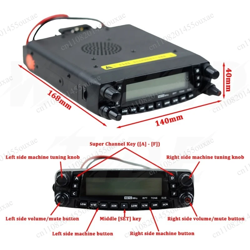 TYT TH-9800 PLUS 50W Quad Band Mobile Transceiver 26-33/47-54/136-174/400-480MHz Car Radio Base Station