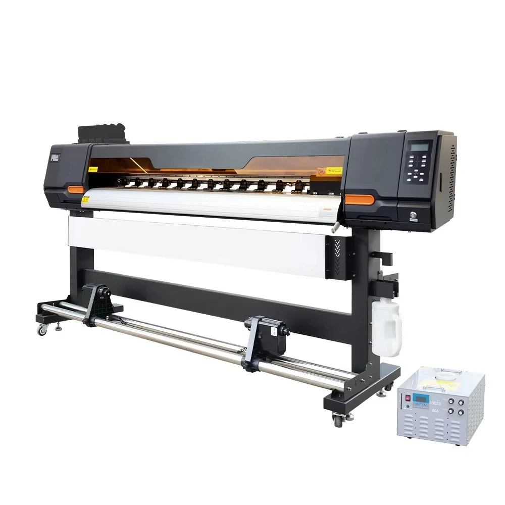 1.8m Large Format  UV Printer Banner Plotter Flexo Sticker Vinyl Wrap Printer UV Printing Machine  Advertising Printing