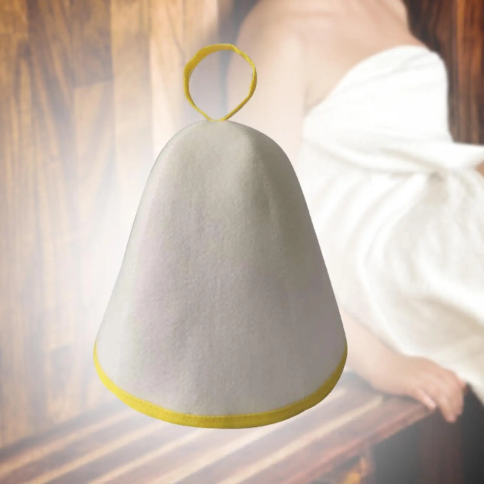 Wool Felt Sauna Cap Anti Heat Thickened Wool-Haired Felt Hat Headgear Sauna for Bathroom Sauna Hat Felt Absorbent Bath Spa Cap