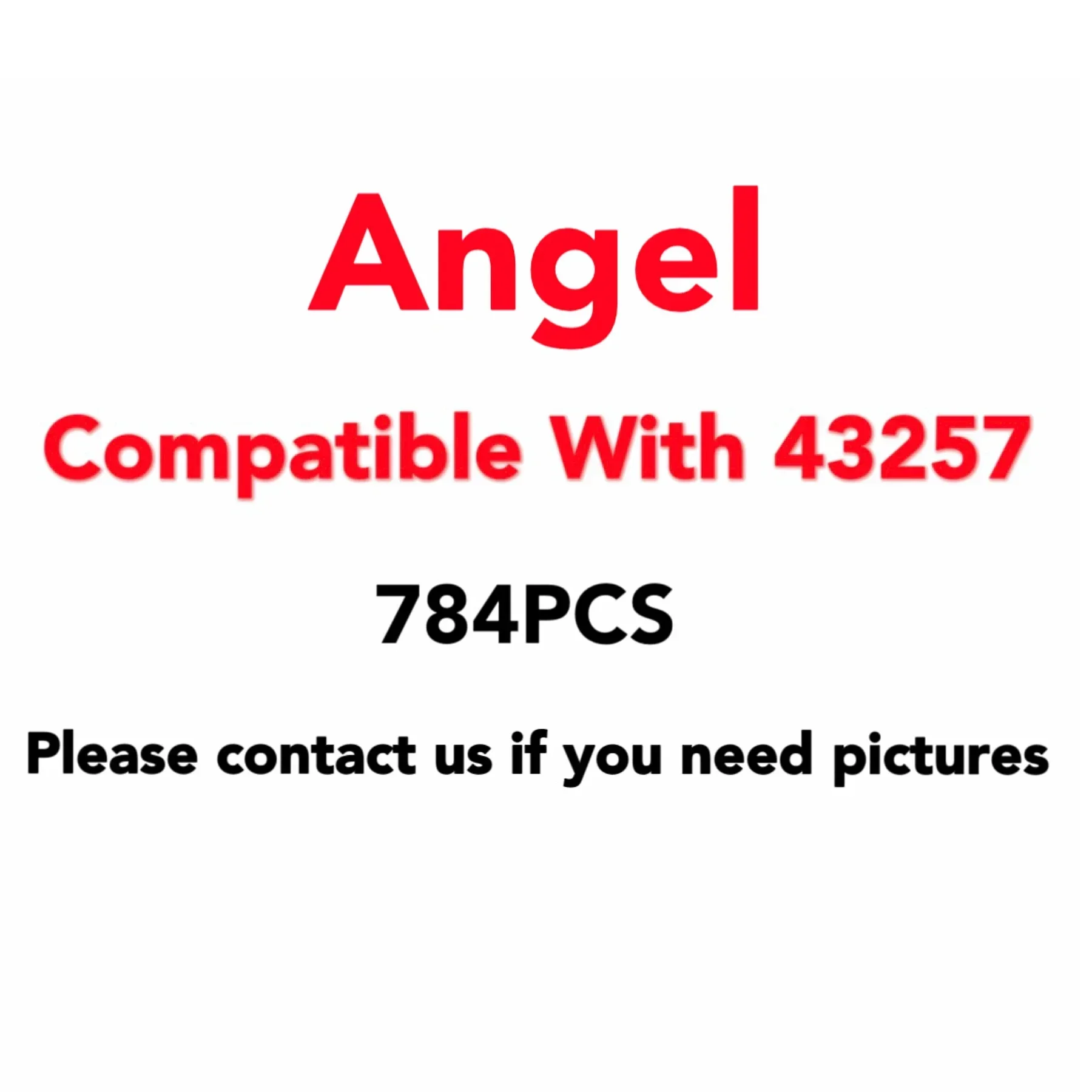 

2025 New Kawaii Angel Compatible 43257 43249 Building Blocks Bricks Model Girl Boy Birthday Christmas Gift Toys