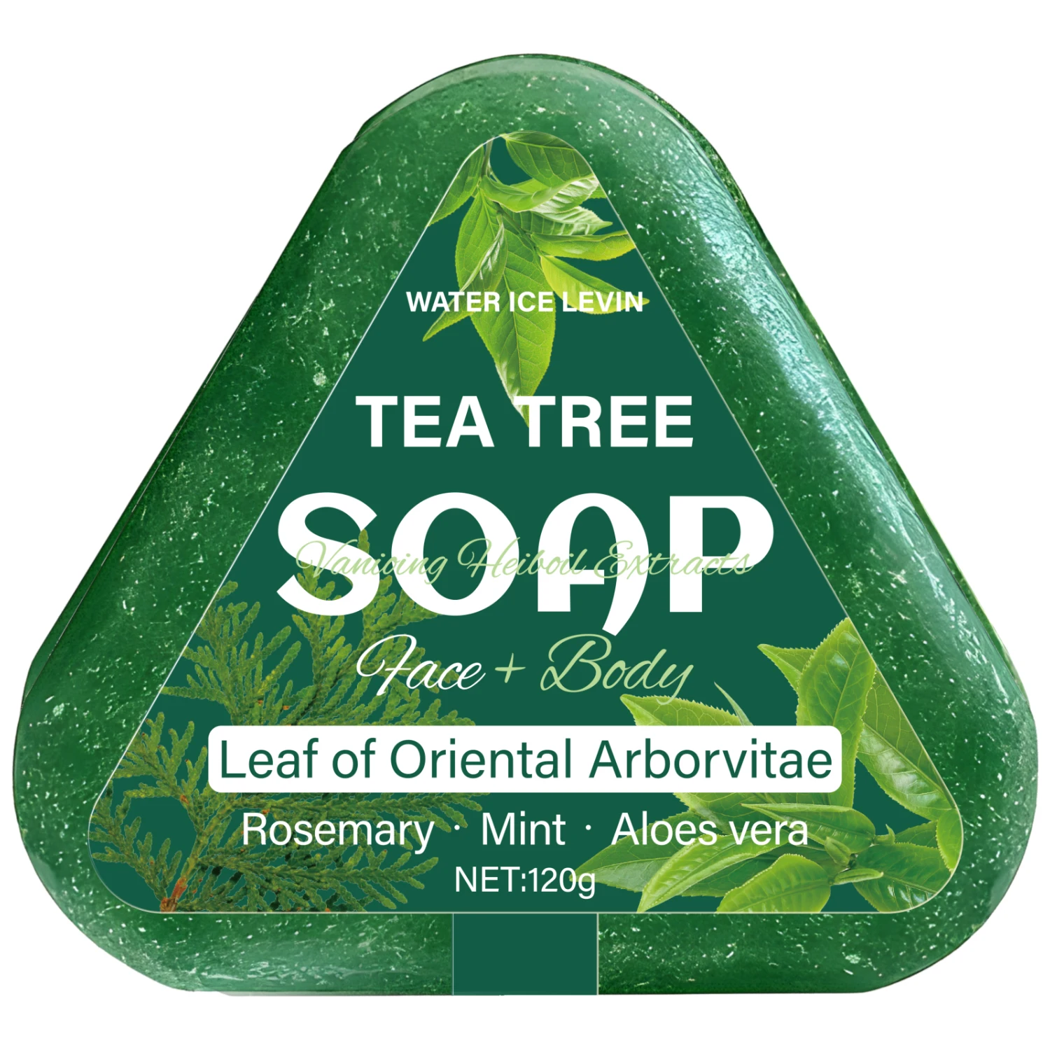 صابون شجرة الشاي (الوجه + الجسم): أوراق أربورفيتا الشرقية، إكليل الجبل/النعناع/الصبار، يرطب بلطف جميع أنواع الشعر #6