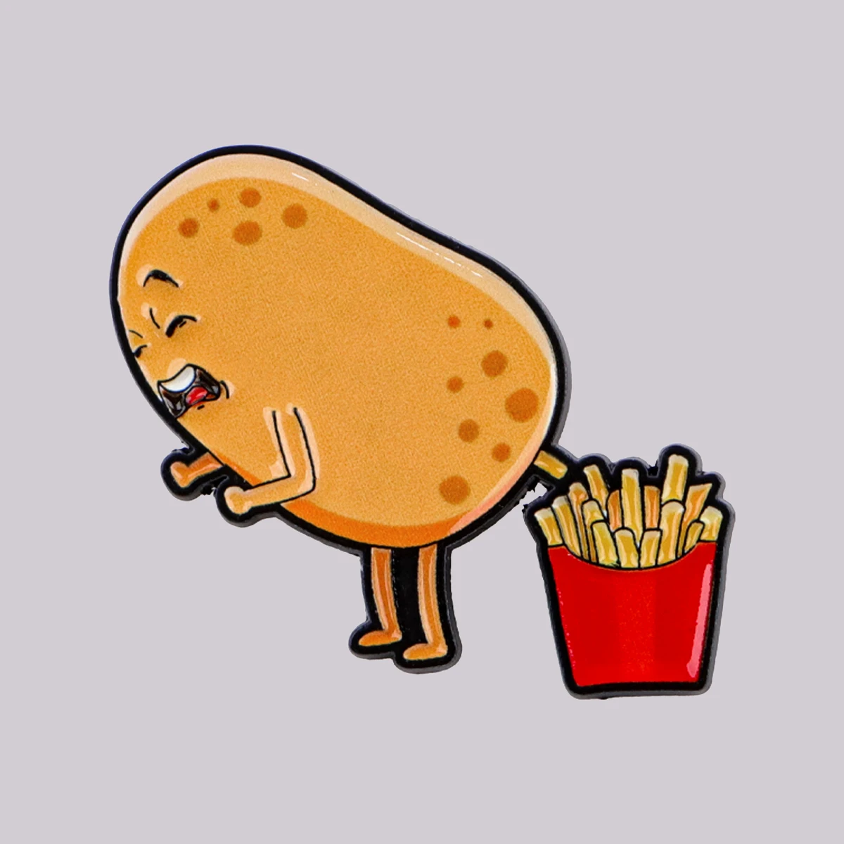 Funny Potato Enamel Pin Food Lover Brooch Lapel Pins Badge on Backpack Clothing Accessories Fashion Jewelry Friends Gifts