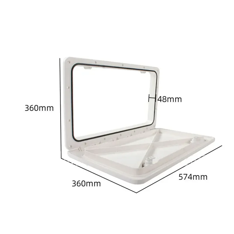 RV Hatch Cover Caravan Motorhome Square UV Resistance  Opening Angle with Lock Boat Deck Plate Yacht Accessories Hatch Door