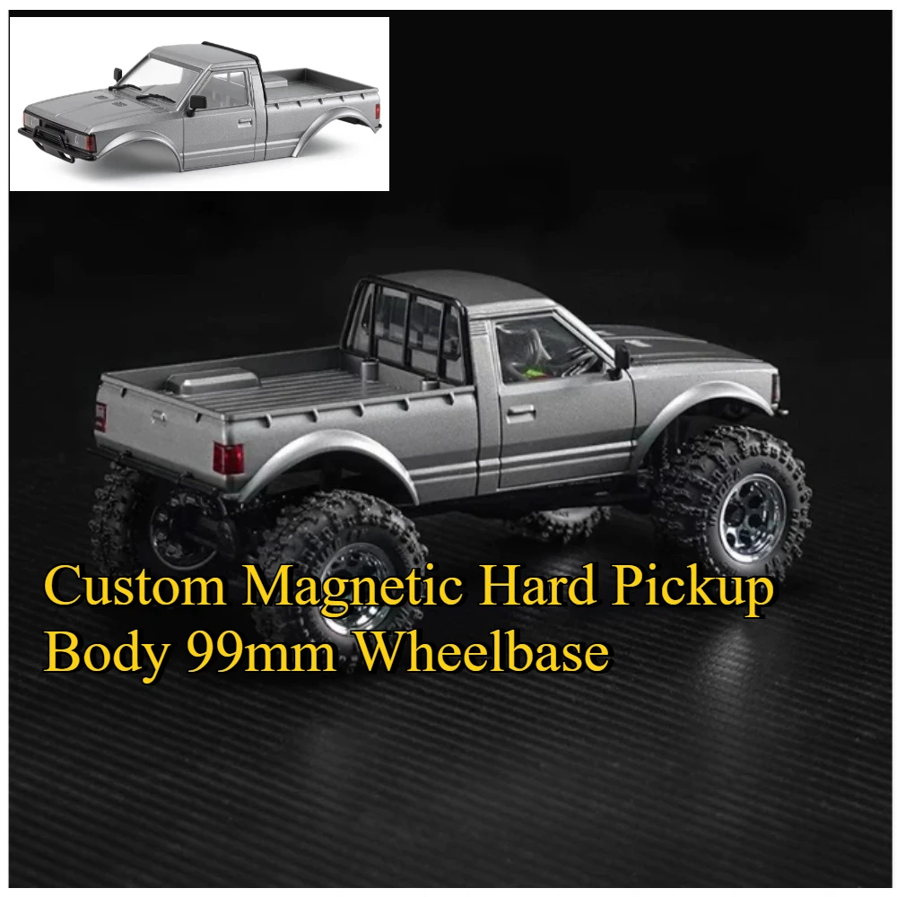 1/30 Axial SCX30 RC Crawler Upgrade Magnetic Hard Pickup Body Shell 99mm Wheelbase Realistic Appearance custom size Accessories
