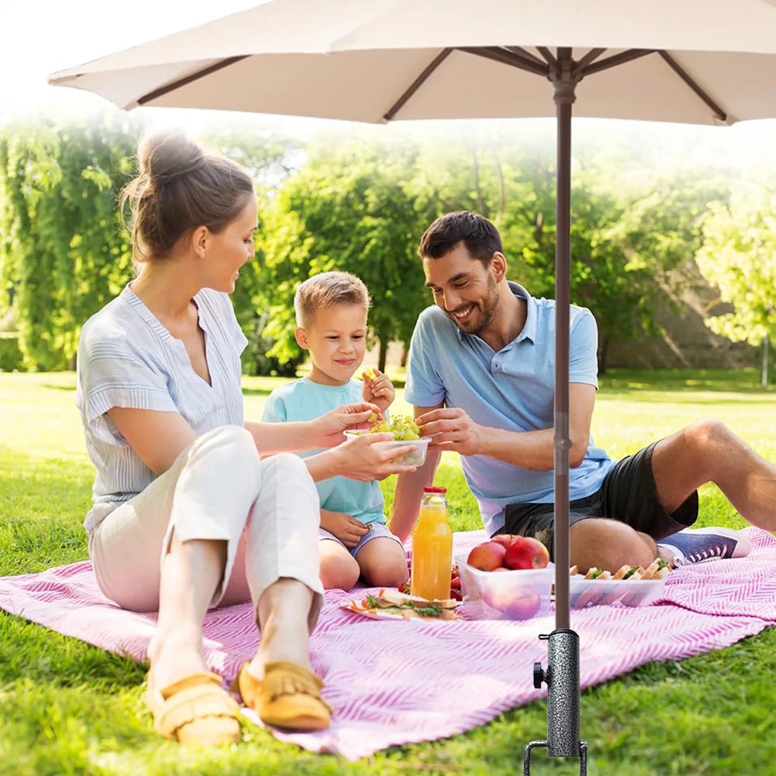 35 سنتيمتر مظلة خارجية حامل مرساة قواعد الفولاذ المقاوم للصدأ خفيفة الوزن مرساة مناسبة لخطوط الملابس المظلات #6