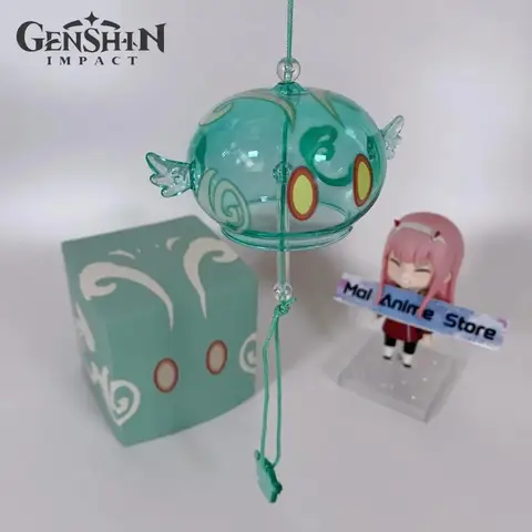 Anime Slime Wind Chimes Genshin Impact Slime Glass Wind Bell Hanging Pendants Decor Japanese House Decoration Room Accessories
